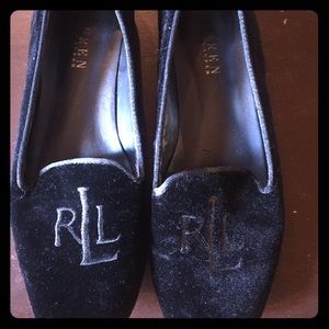 Ralph Lauren velvet loafer. Black. Size 6.5