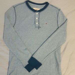 Long Sleeve Button Shirt- Baby Blue