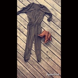 Army green jumpsuit