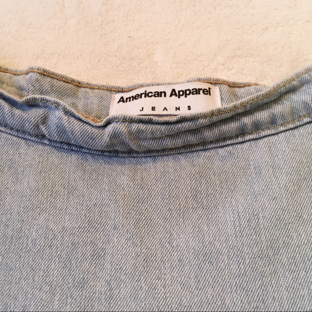 American Apparel Light Wash Circle Skirt