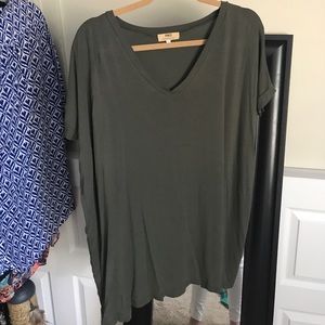 Olive green Piko Dress/top