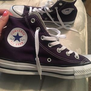 Purple high-top Converse