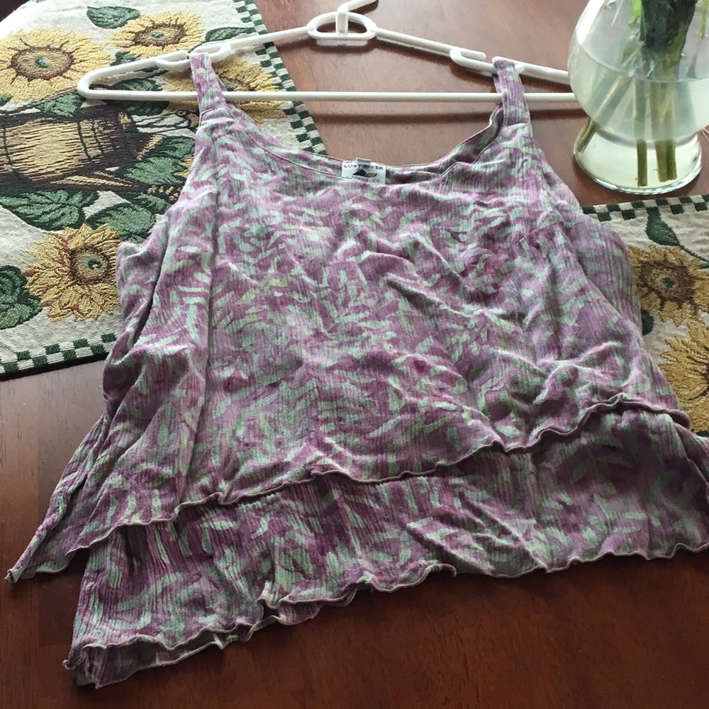 Lost River Clothing Sleeveless print layered top