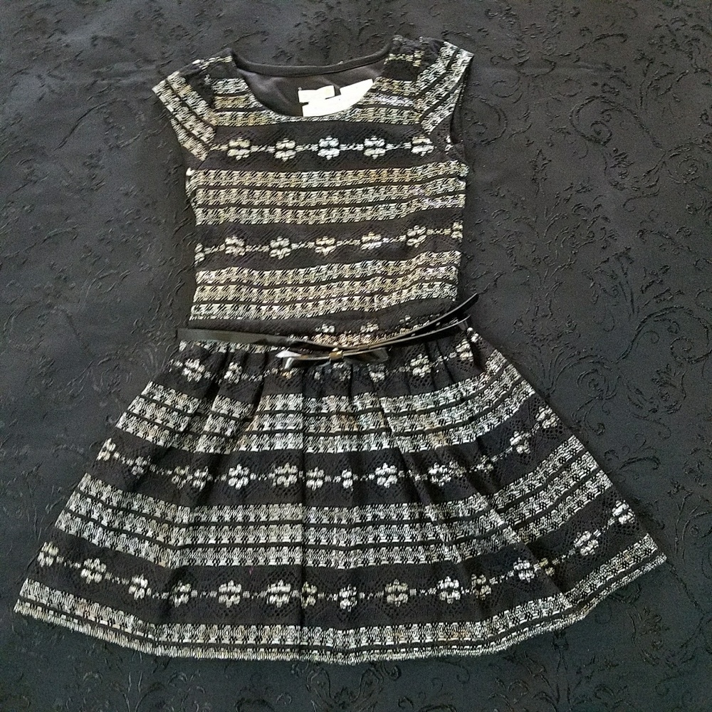 Children's Place Black/Metallic Silver Dress