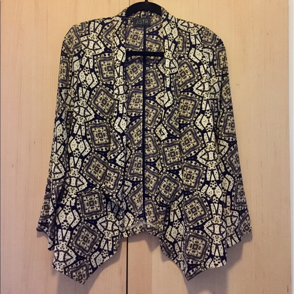 Patterned Silk Blazer