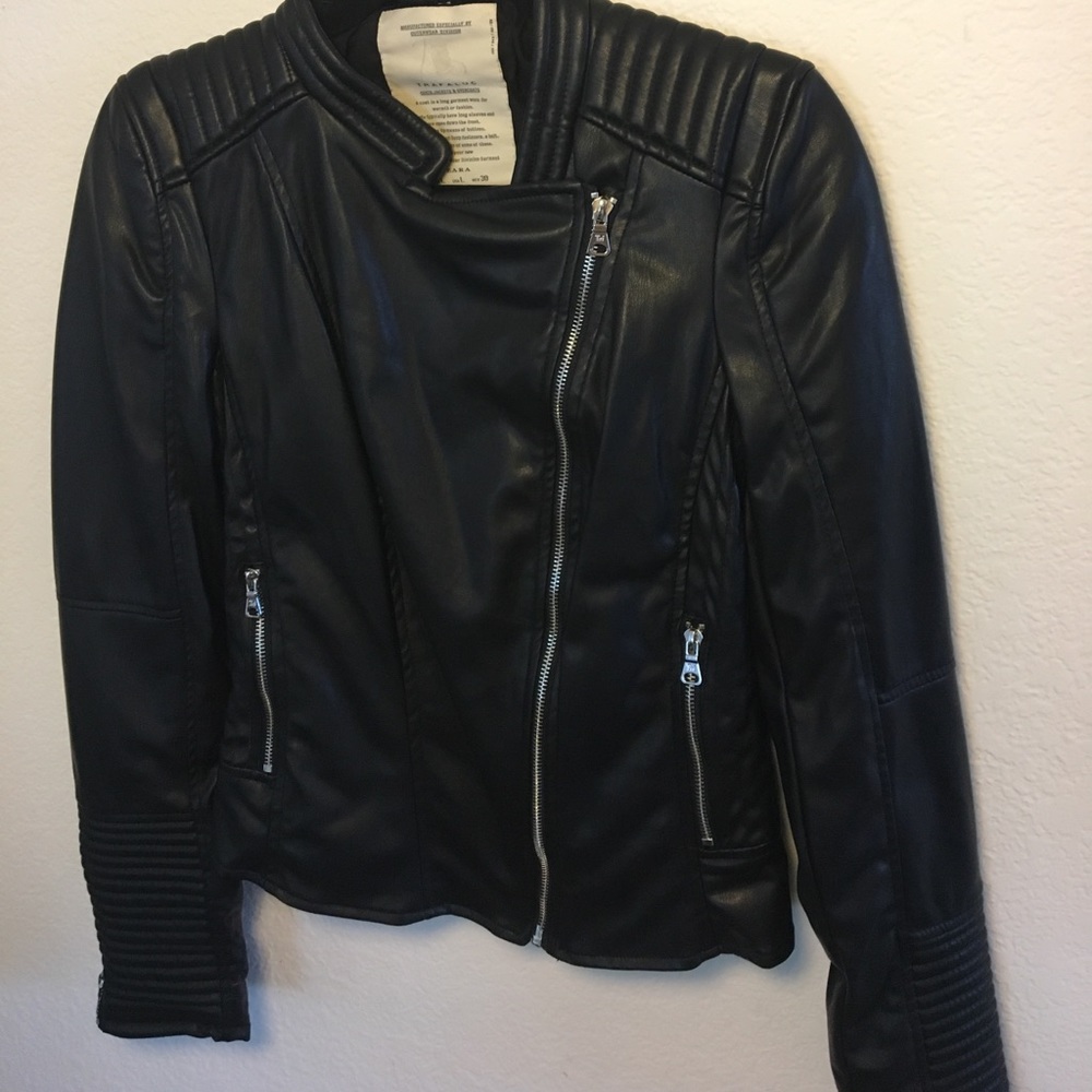 NEW Zara Faux leather jacket