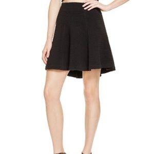 Alice and Olivia black A-line woven skirt