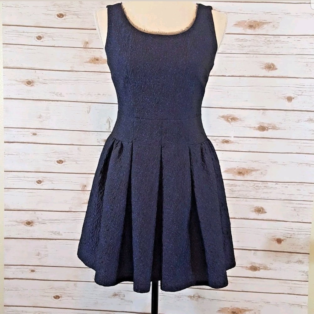 Elie Tahari Fit and Flare Midnight Blue Formal