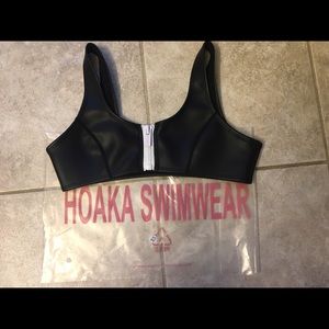 HOAKA SWIMWEAR CLAUDIA BLACK TOP