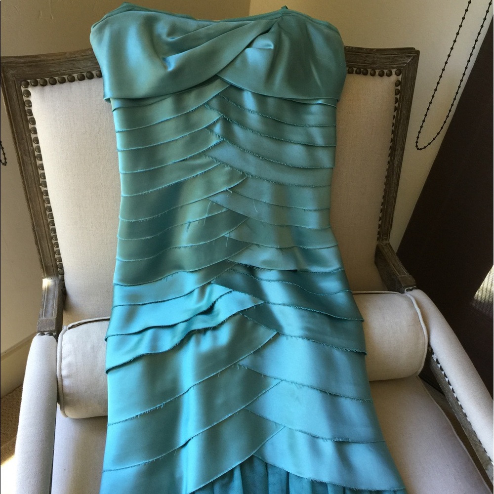 Bcbg formal turquoise gown