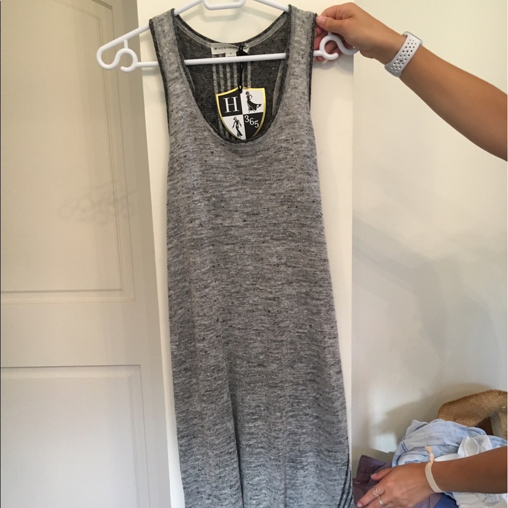 NWT White + Warren Gray Sweater Dress