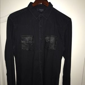 The Kooples shirt with leather pocket