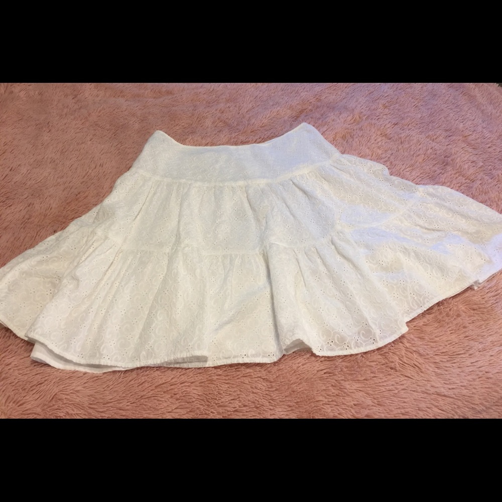 White Eyelet Skirt
