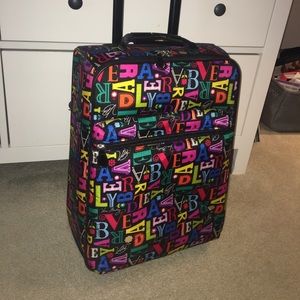 Vera Bradley Alphabet Rolling Suitcase/Carryon