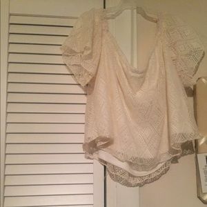Charlotte Russe cream croptop