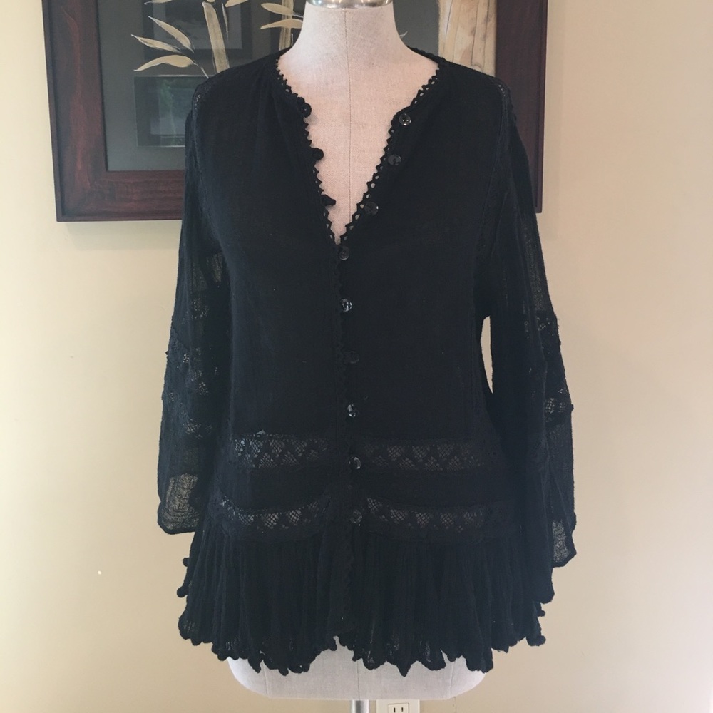 Jen's Pirate Booty Black Blouse