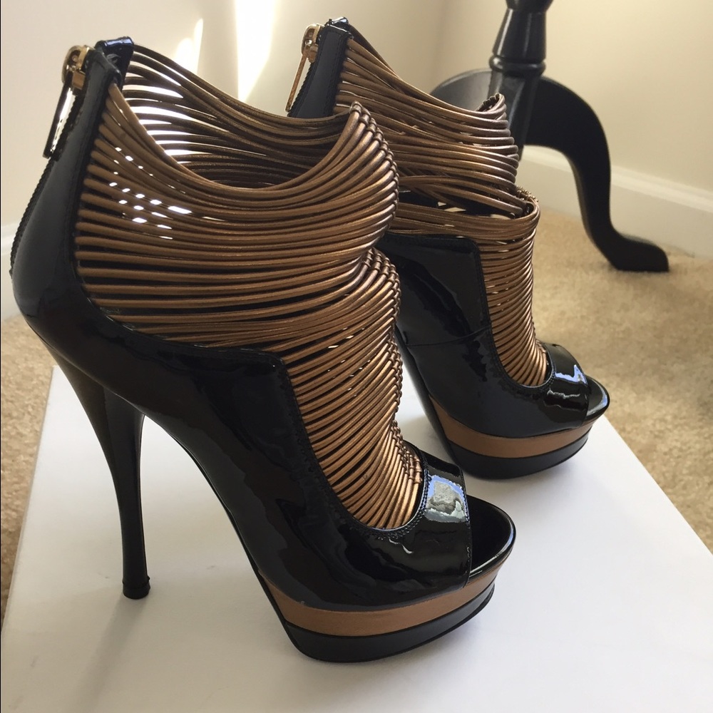 Authentic Versace Open Toe Platform Sandal $399