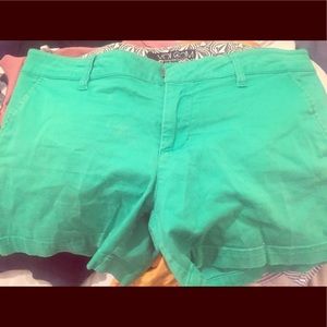 Green volcom shorts