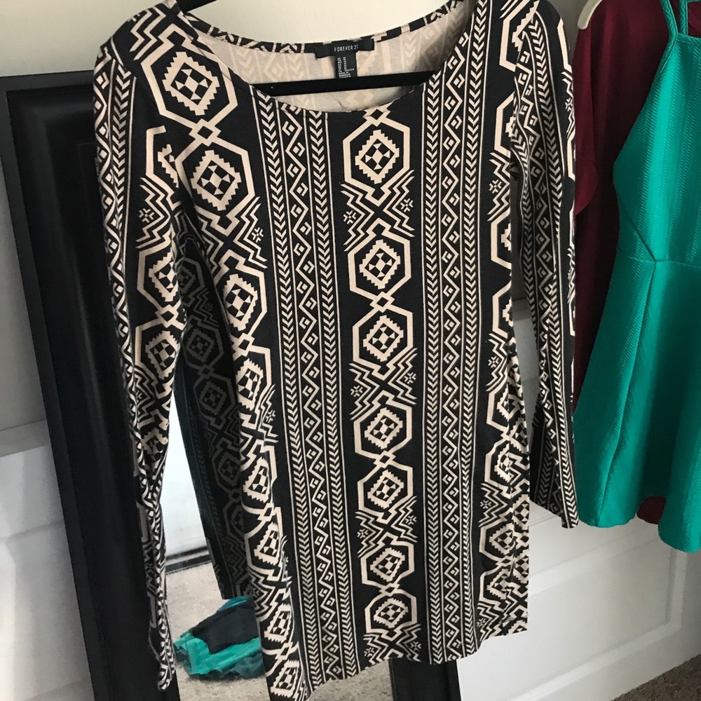 Tribal print form fitted dress.