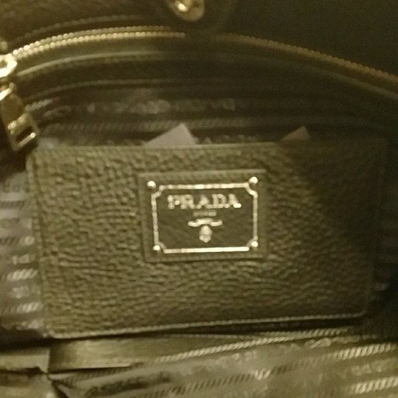 Prada Black Leather Shoulder Bag, NWT + Dustbag - Picture 3 of 4