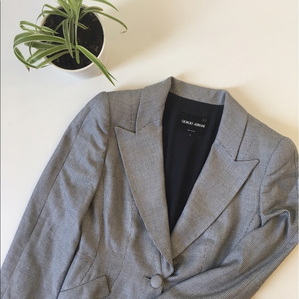 Giorgio Armani black and white blazer