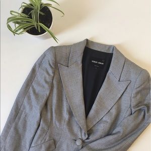 Giorgio Armani black and white blazer