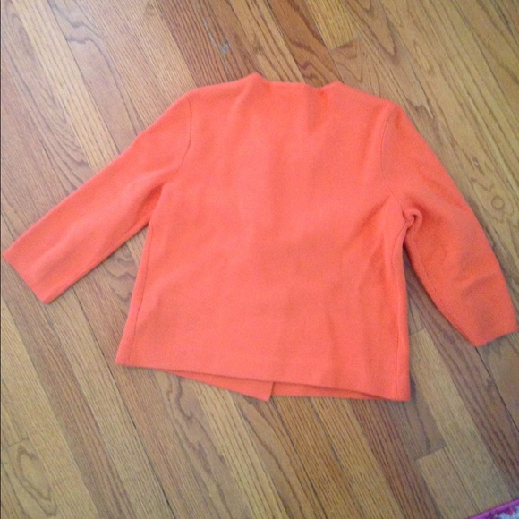 J. Crew Coral/orange two button jacket/cardigan - Picture 2 of 2