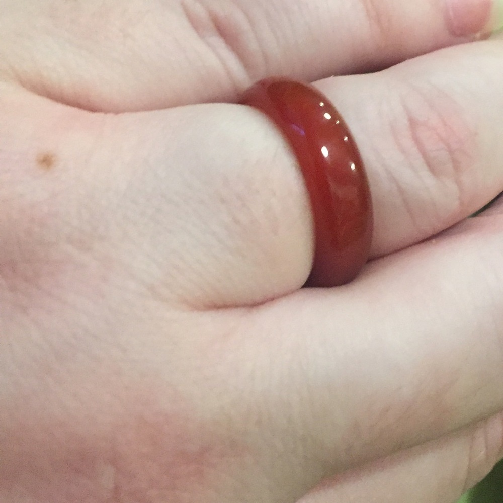 Size 7.5 carnelian ring