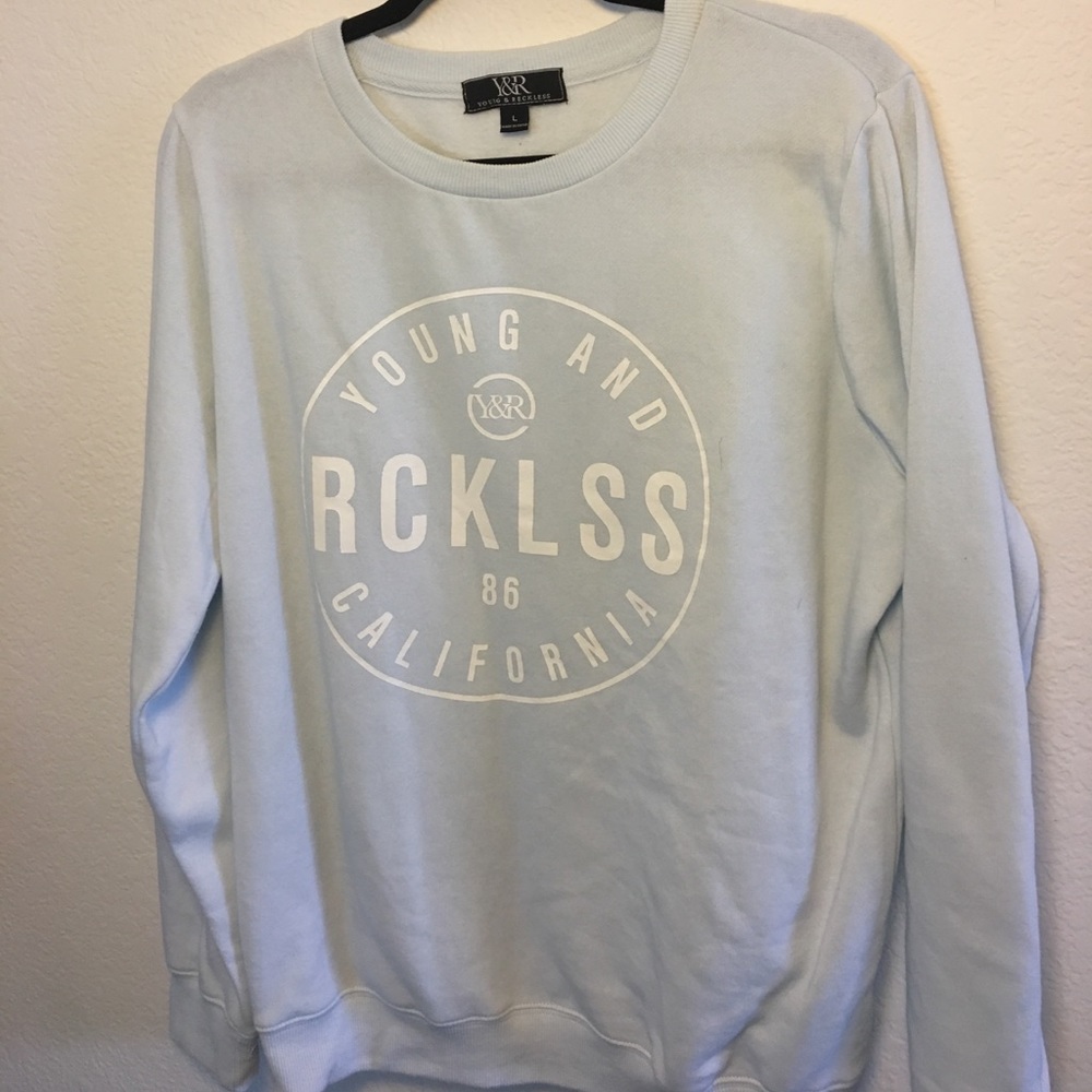 Pacsun light blue sweatshirt