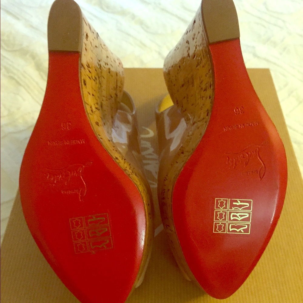 Never worn Christian louboutin nude wedges-36 (6)