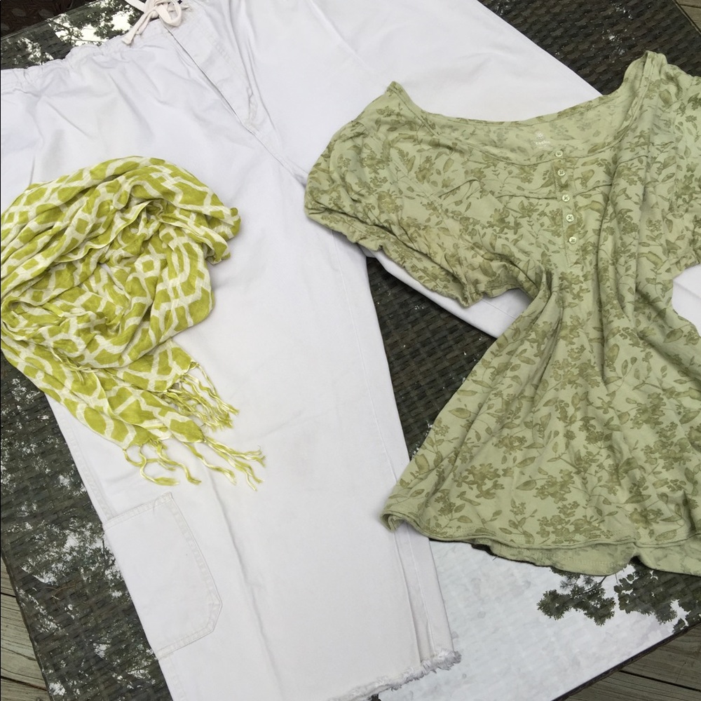 💕2 piece Outfit with cap sleeve top & cargo pants