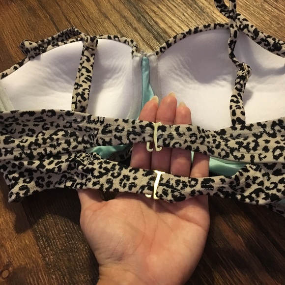 Cheetah Print Push Up Bikini Top - Picture 2 of 2