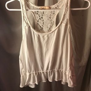 white lacey tank top
