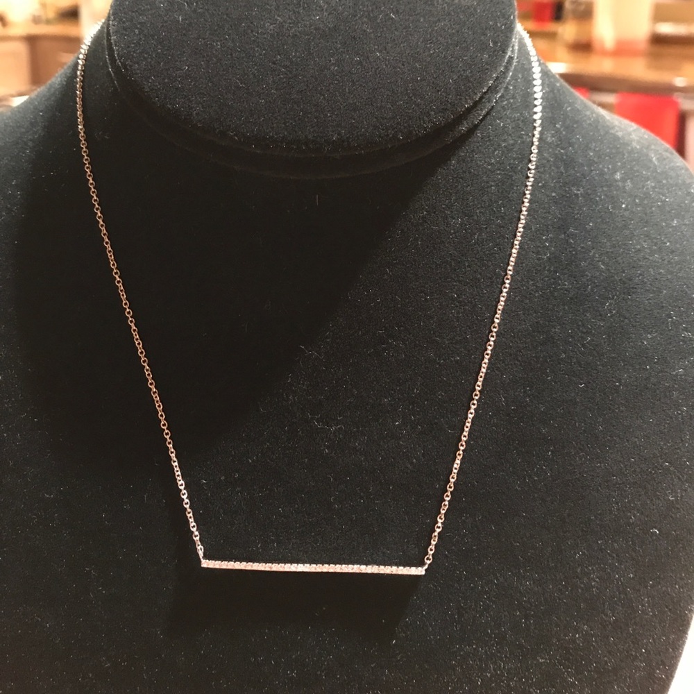 "CZ Bar necklace"