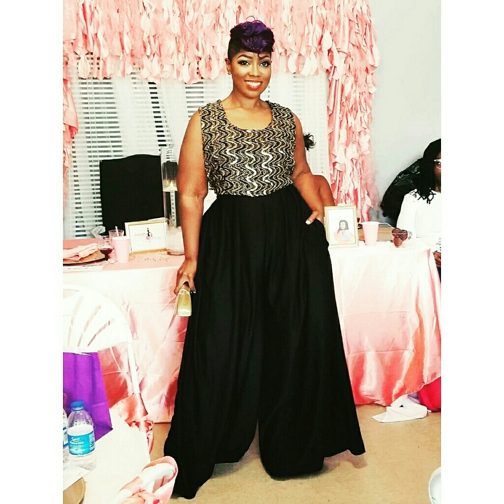 Sequin Wide Leg Jumpsuit