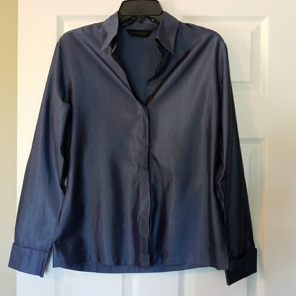 Gorgeous blue silk shirt