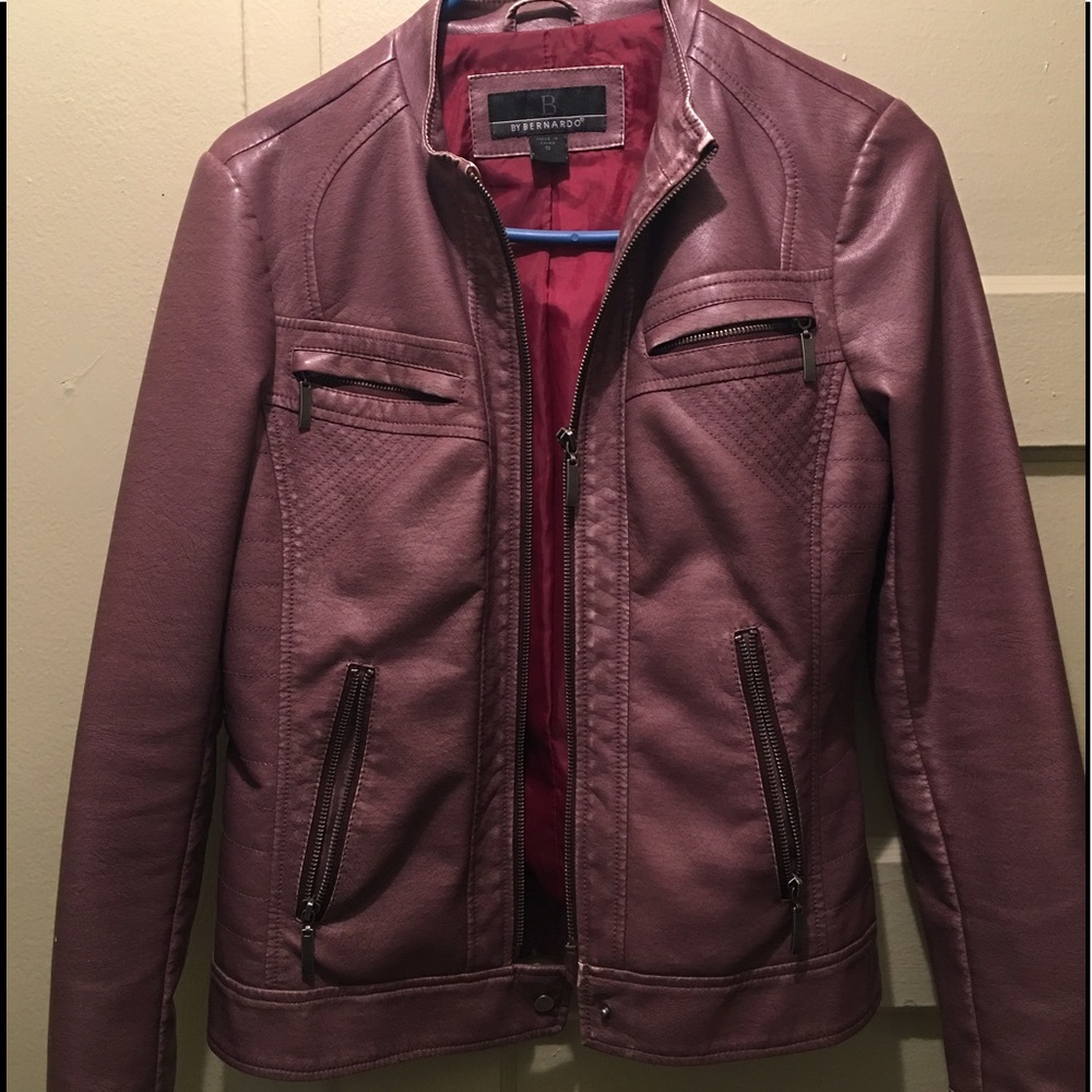 Purple Bernardo leather jacket