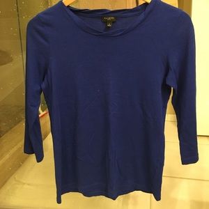 Talbots blue quarter sleeve