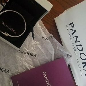 Authentic Pandora Sterling Silver Heart Clasp