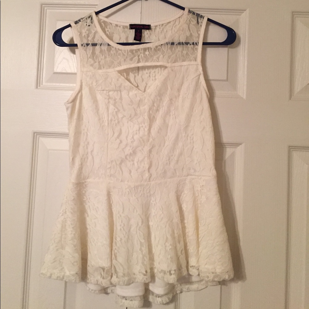 Medium white lace blouse