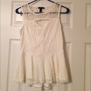 Medium white lace blouse