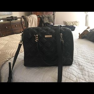 Kate spade black quilted Satchel