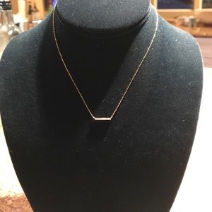 CZ "bar" layering necklace.