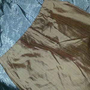 Sleek minimalist shantung silk pencil skirt