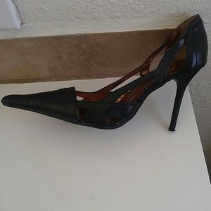 Black Vegan Leather Pumps