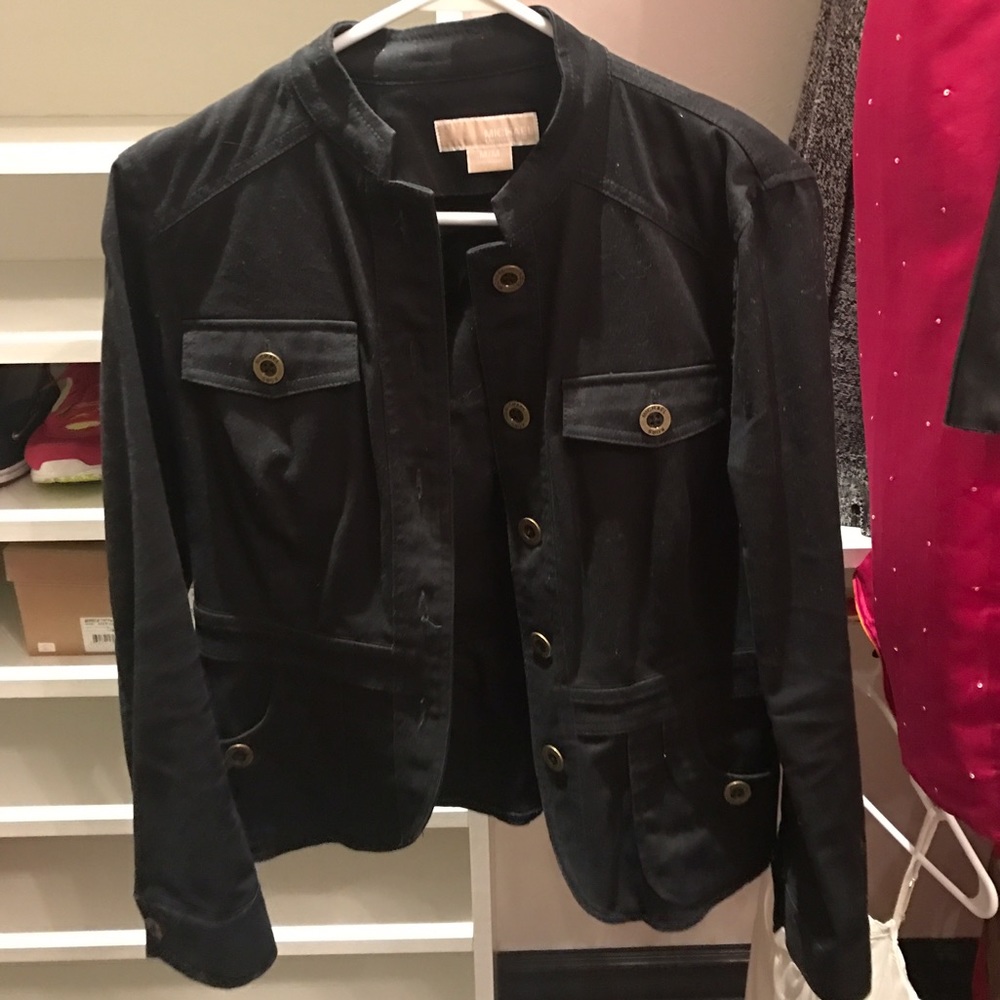 Michael Kors Black Military Jacket