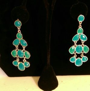 Avon Bold Faceted Chandelier Earrings