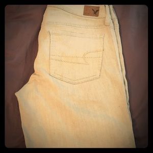 Tan skinny jeans-perfect for work!
