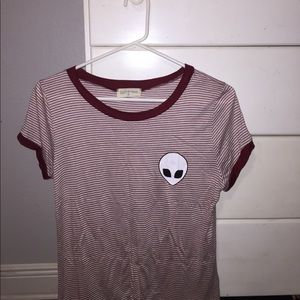 Striped alien shirt