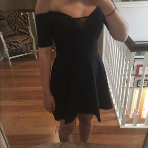 Off the shoulder black GUESS dress